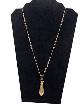 Nolan Miller Gold Tone And Faux Pearl Necklace 32" (6308)